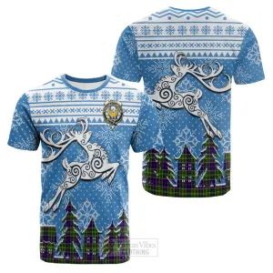 Arnott Clan Christmas Cotton T-shirt Celtic Reindeer Style