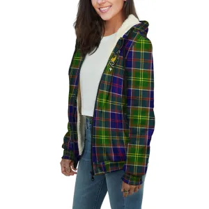 Arnott Tartan Sherpa Hoodie with Family Crest