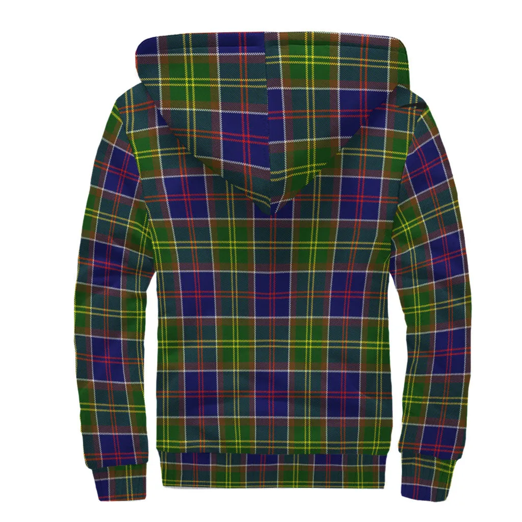 Arnott Tartan Sherpa Hoodie with Family Crest