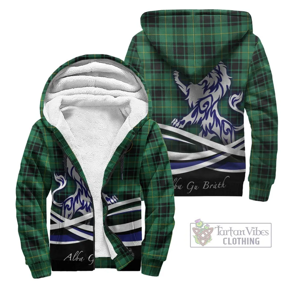 Arthur Ancient Tartan Sherpa Hoodie with Alba Gu Brath Regal Lion Emblem