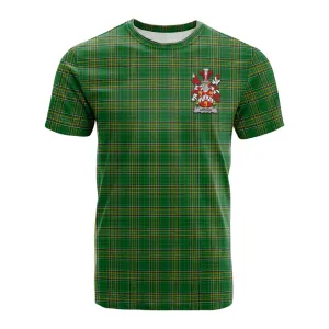 Arthur Irish Clan Tartan Cotton T-shirt with Coat of Arms