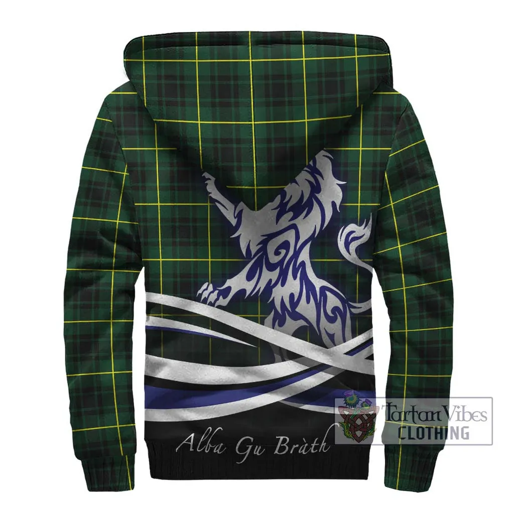 Arthur Modern Tartan Sherpa Hoodie with Alba Gu Brath Regal Lion Emblem