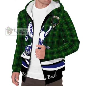 Arthur Tartan Sherpa Hoodie with Alba Gu Brath Regal Lion Emblem