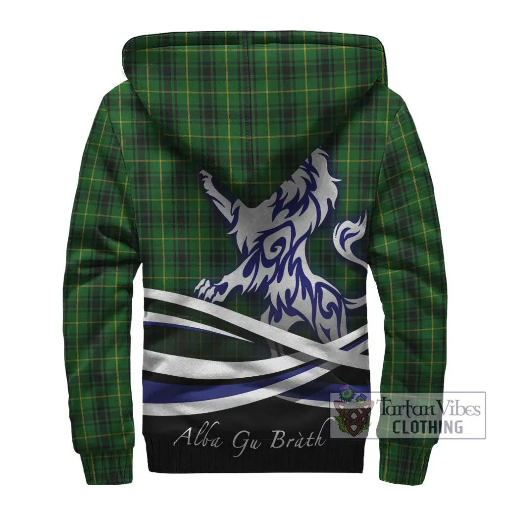 Arthur Tartan Sherpa Hoodie with Alba Gu Brath Regal Lion Emblem