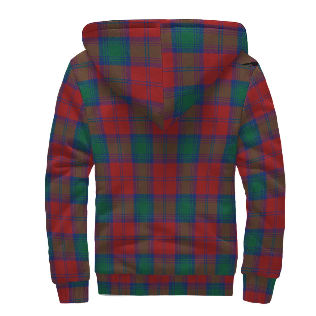 Auchinleck (Affleck) Tartan Sherpa Hoodie with Family Crest