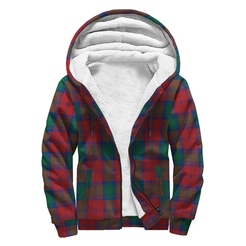 Auchinleck (Affleck) Tartan Sherpa Hoodie with Family Crest