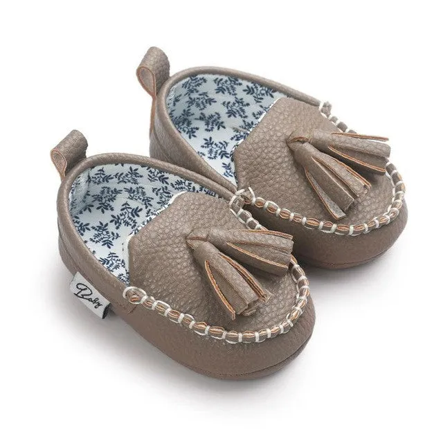 Baby Boy Girl Baby Moccasins Soft Moccs Shoes Bebe Fringe Soft Soled Non-slip Footwear Crib Shoes New PU Suede Leather