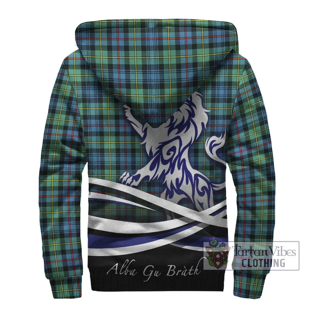 Bailey Ancient Tartan Sherpa Hoodie with Alba Gu Brath Regal Lion Emblem