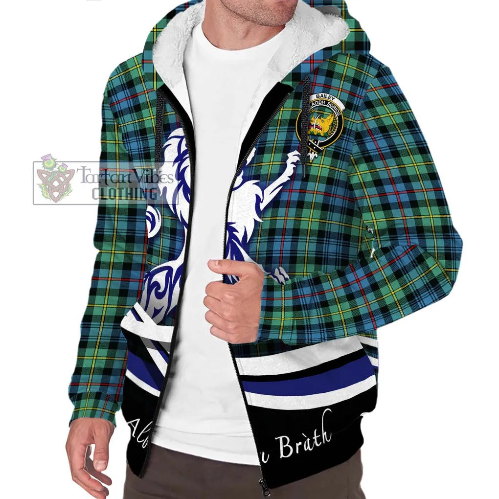 Bailey Ancient Tartan Sherpa Hoodie with Alba Gu Brath Regal Lion Emblem