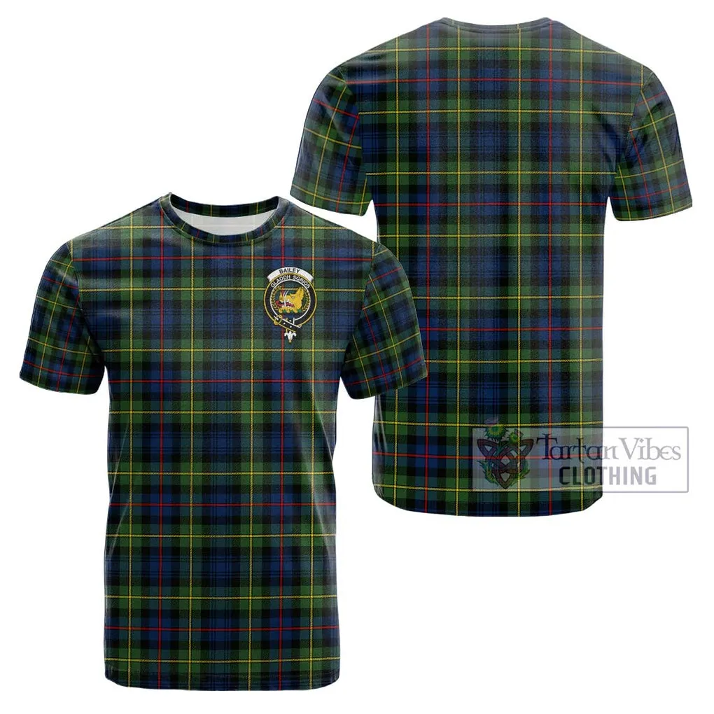 Bailey Modern Tartan Cotton T-Shirt with Family Crest