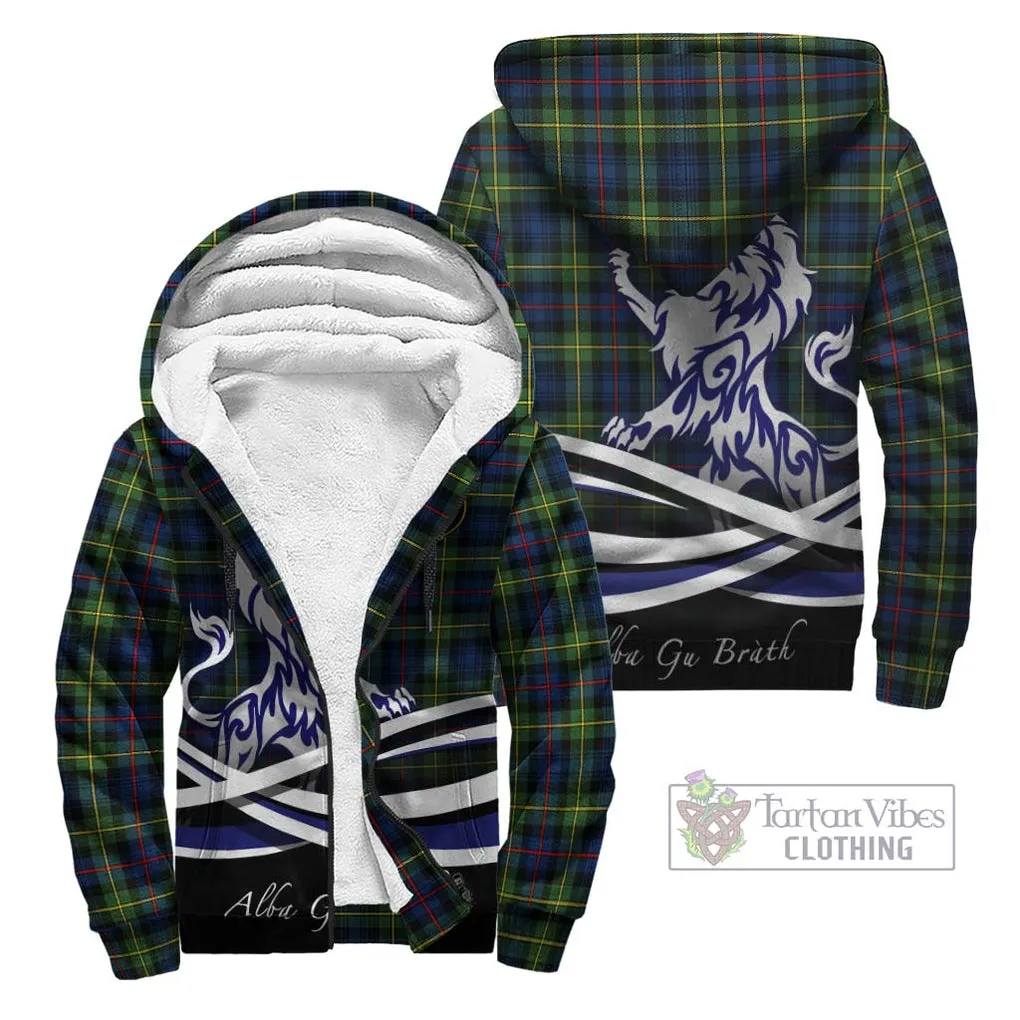 Bailey Modern Tartan Sherpa Hoodie with Alba Gu Brath Regal Lion Emblem