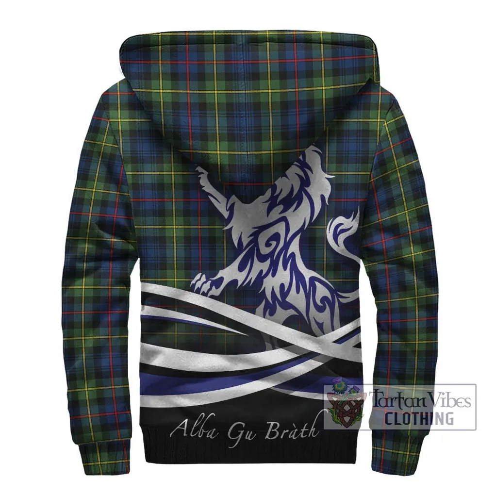 Bailey Modern Tartan Sherpa Hoodie with Alba Gu Brath Regal Lion Emblem