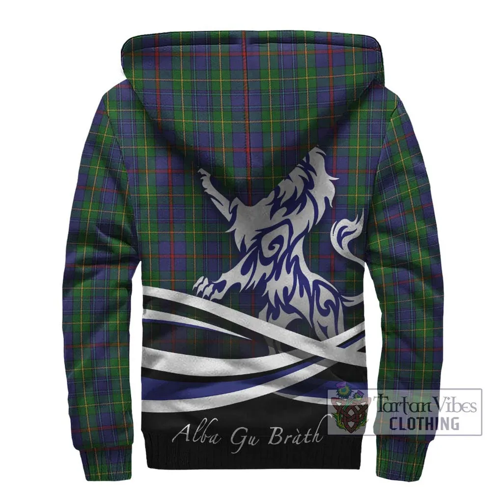 Bailey Tartan Sherpa Hoodie with Alba Gu Brath Regal Lion Emblem