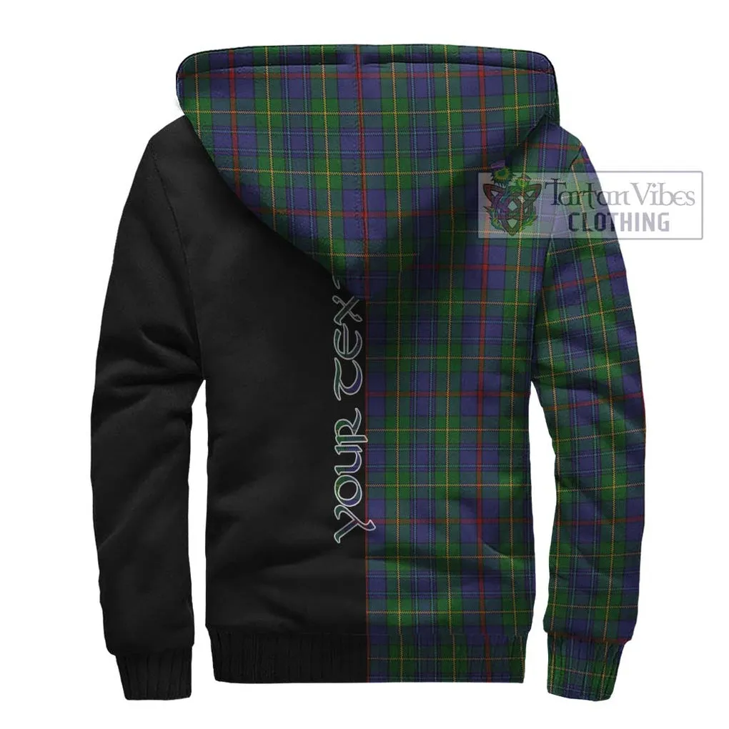 Bailey Tartan Sherpa Hoodie with Family Crest and Half Of Me Style