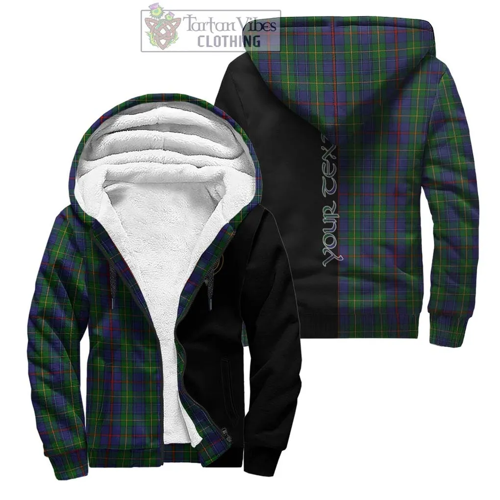 Bailey Tartan Sherpa Hoodie with Family Crest and Half Of Me Style