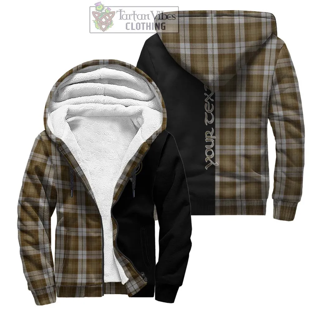 Baillie Dress Tartan Sherpa Hoodie with Family Crest and Half Of Me Style