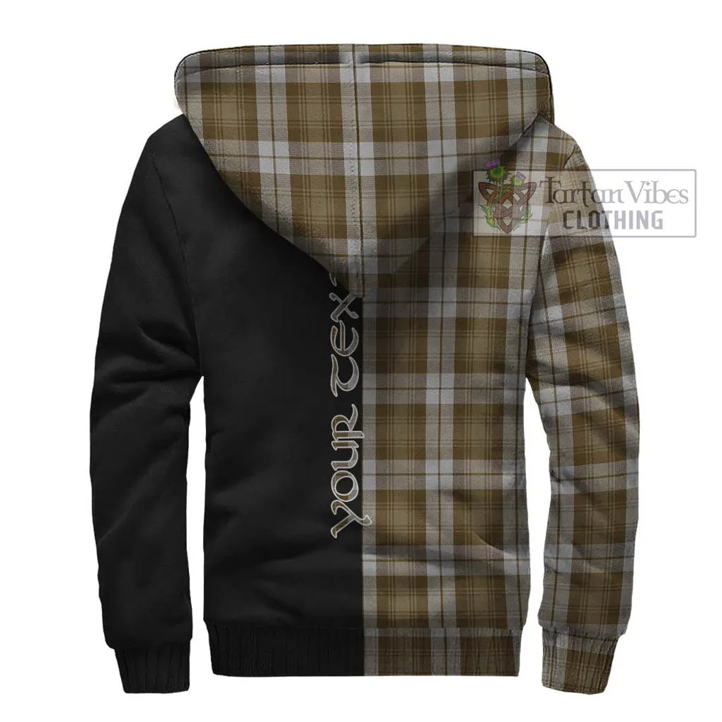 Baillie Dress Tartan Sherpa Hoodie with Family Crest and Half Of Me Style