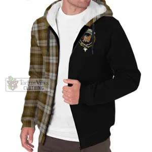 Baillie Dress Tartan Sherpa Hoodie with Family Crest and Half Of Me Style