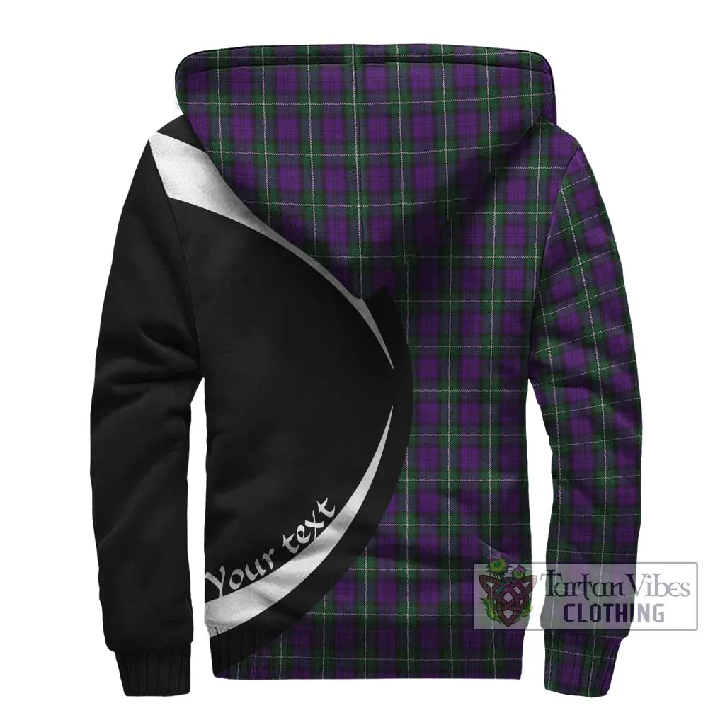 Baillie Highland Society Tartan Sherpa Hoodie with Family Crest Circle Style