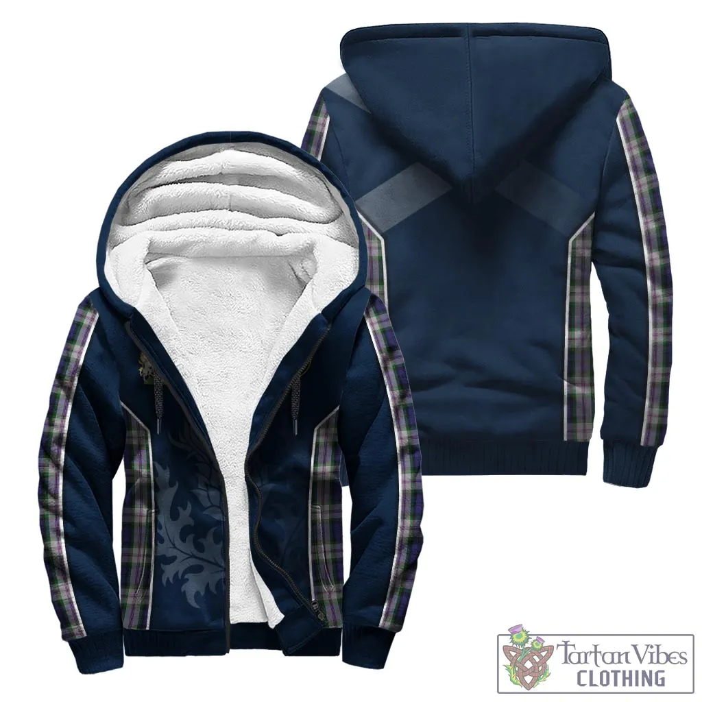 Baird Dress Tartan Sherpa Hoodie with Family Crest and Scottish Thistle Vibes Sport Style