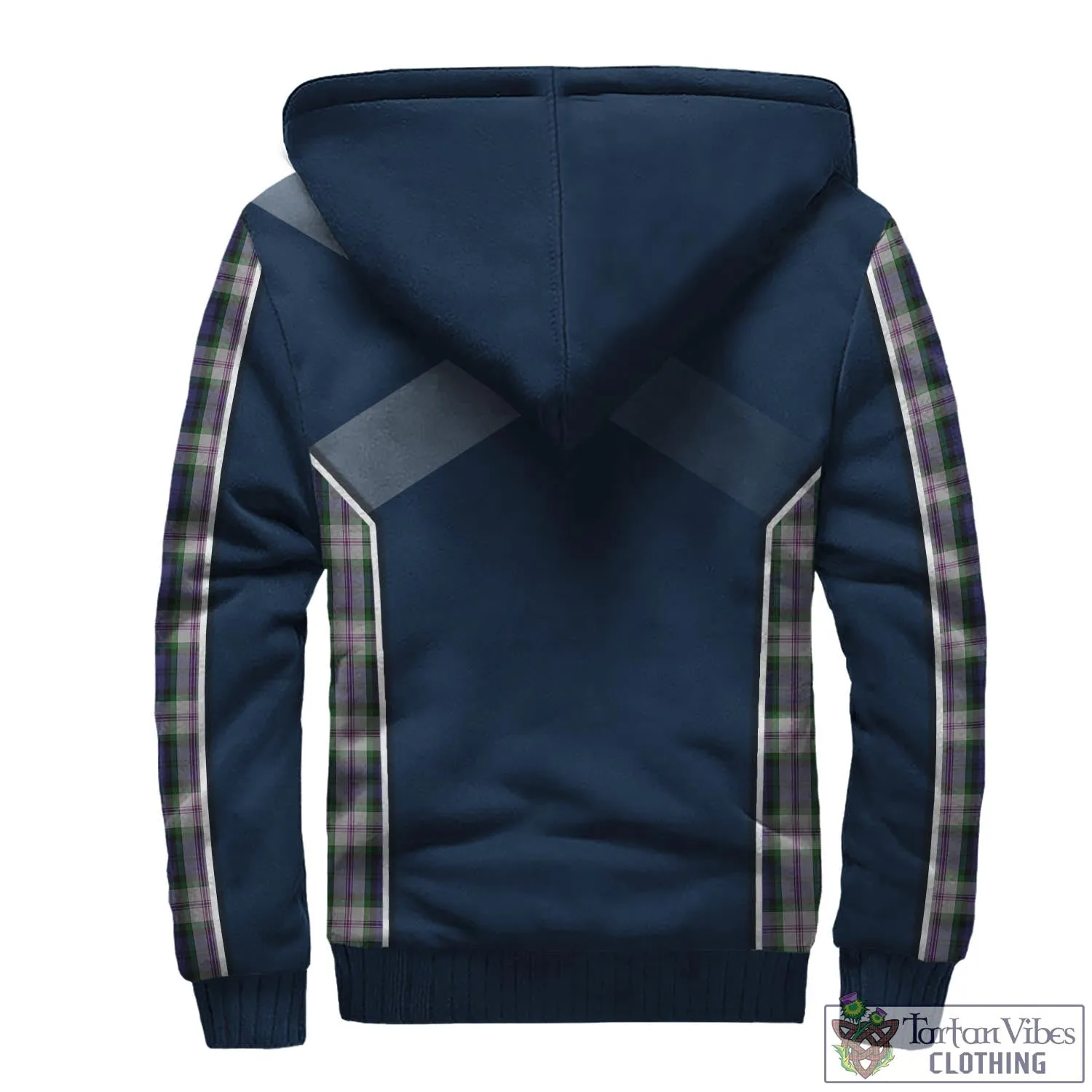 Baird Dress Tartan Sherpa Hoodie with Family Crest and Scottish Thistle Vibes Sport Style