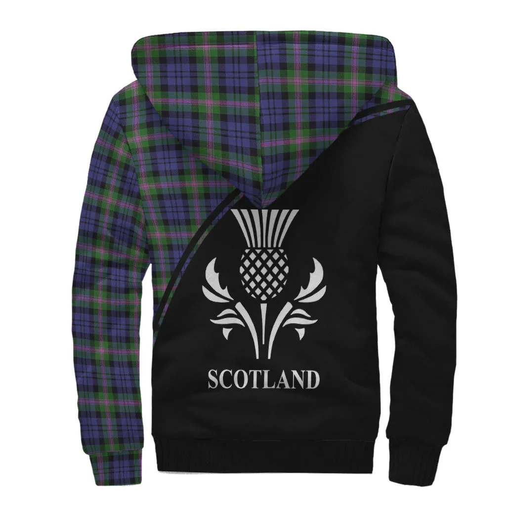 Baird Modern Tartan Sherpa Hoodie with Family Crest Curve Style