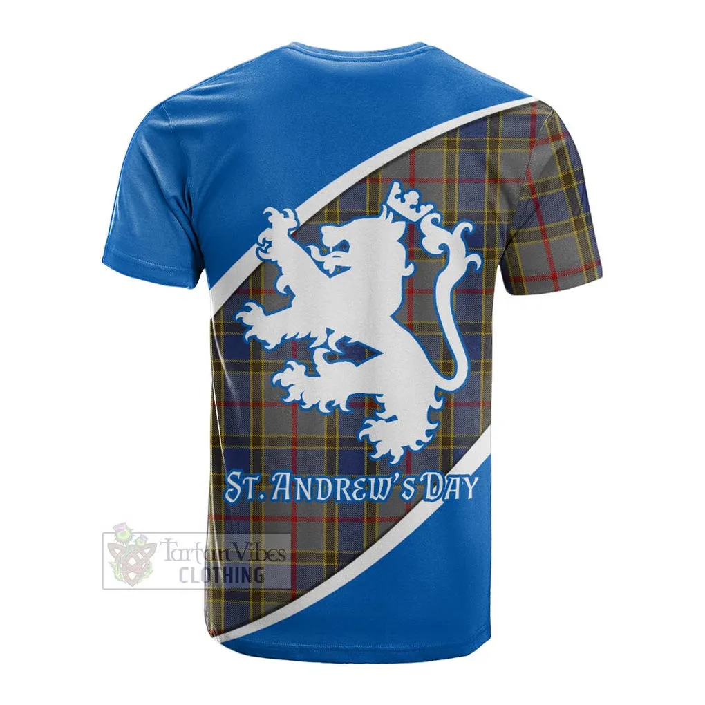 Balfour Family Crest Tartan Cotton T-shirt Celebrate Saint Andrew's Day in Style