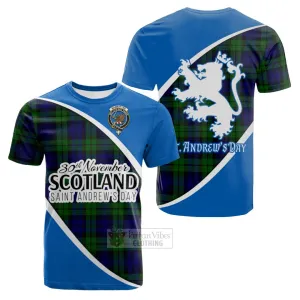 Bannatyne Family Crest Tartan Cotton T-shirt Celebrate Saint Andrew's Day in Style