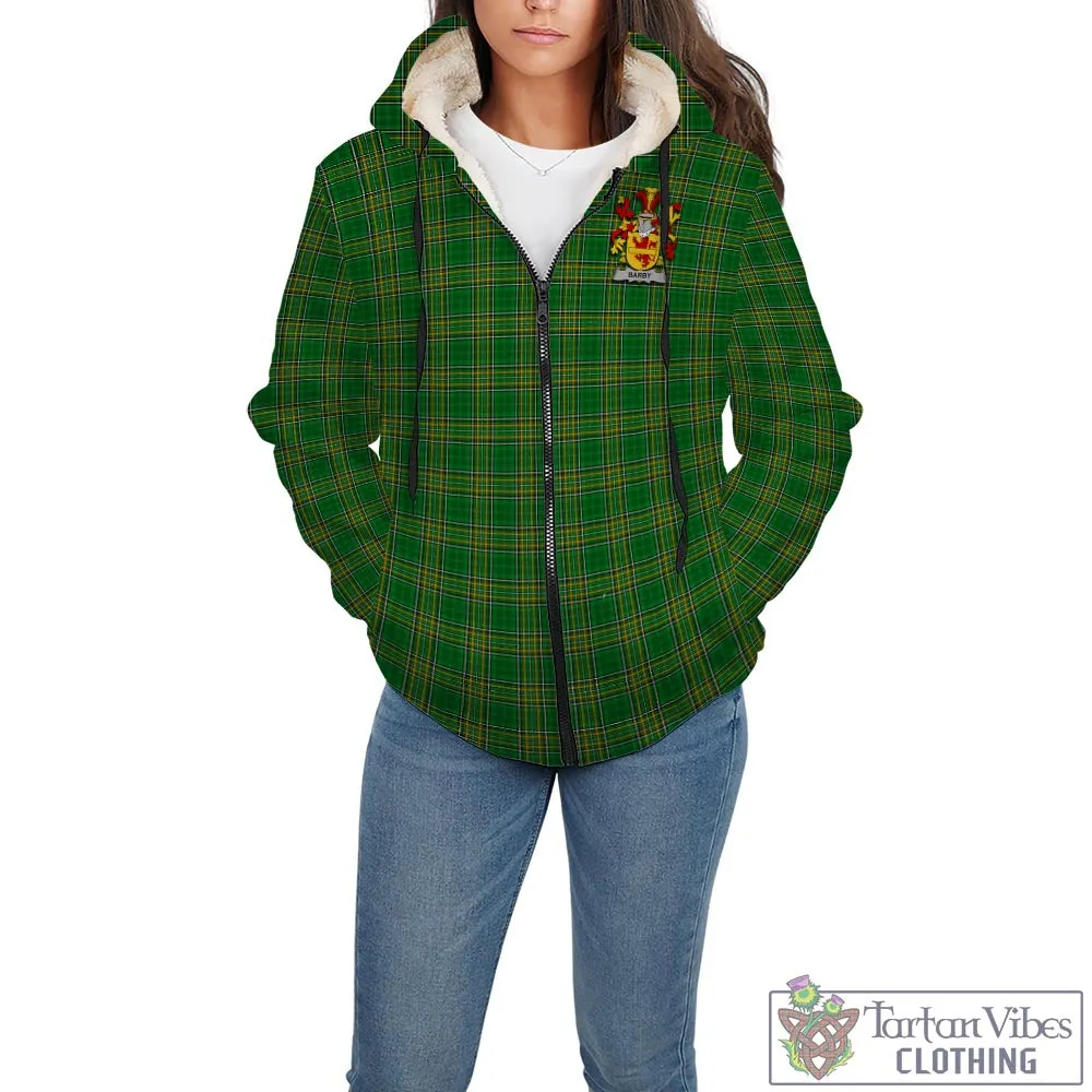 Barby Irish Clan Tartan Sherpa Hoodie with Coat of Arms