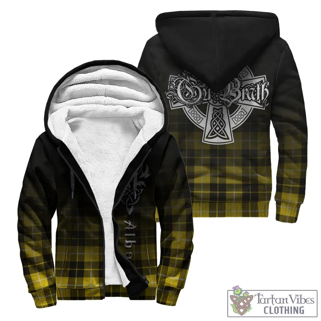 Barclay Dress Modern Tartan Sherpa Hoodie Featuring Alba Gu Brath Family Crest Celtic Inspired