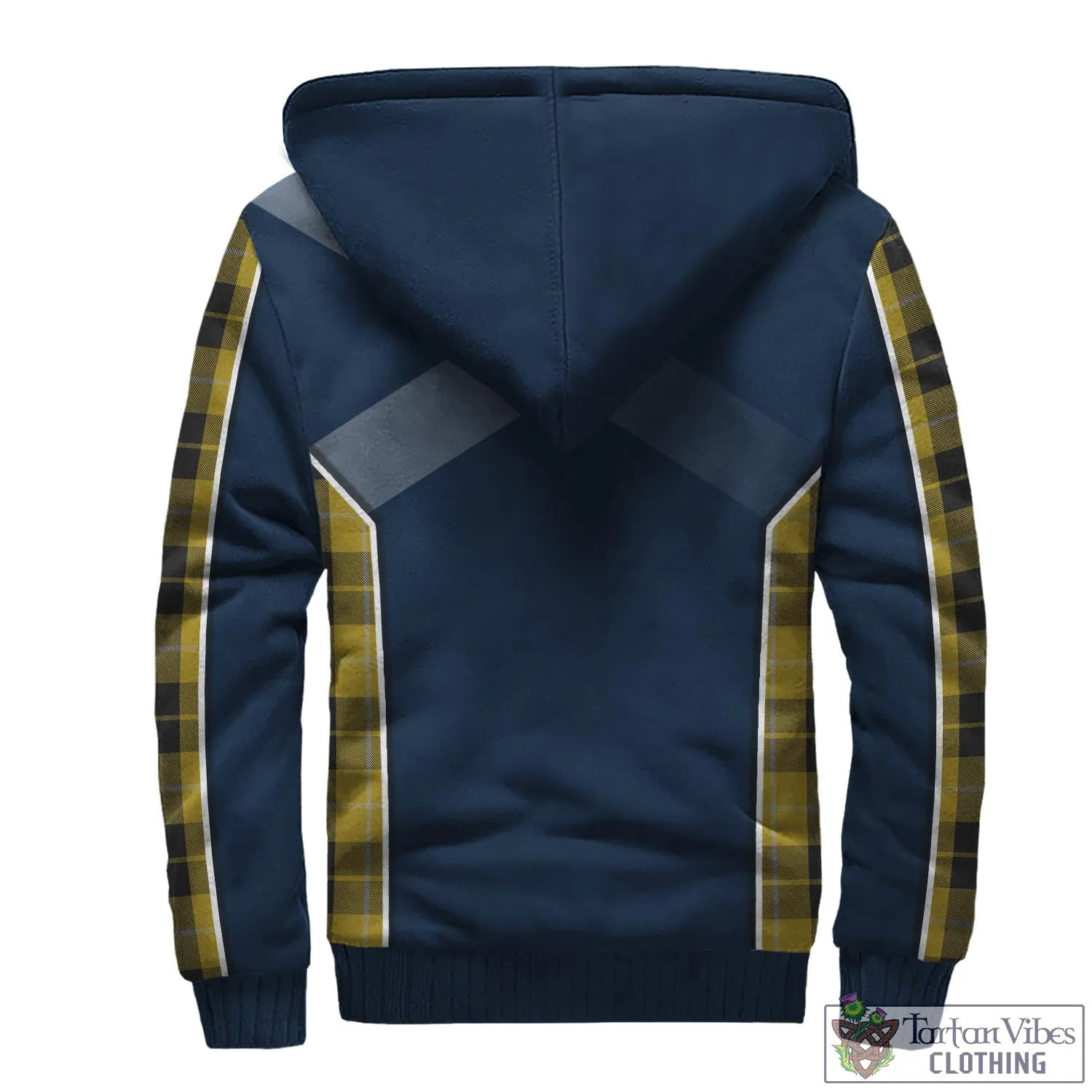 Barclay Dress Tartan Sherpa Hoodie with Family Crest and Scottish Thistle Vibes Sport Style