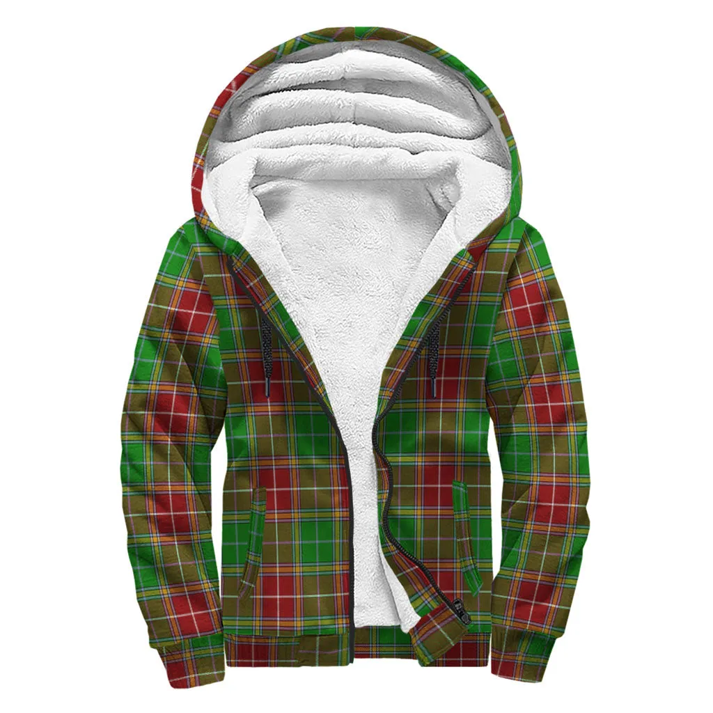 Baxter Modern Tartan Sherpa Hoodie with Family Crest