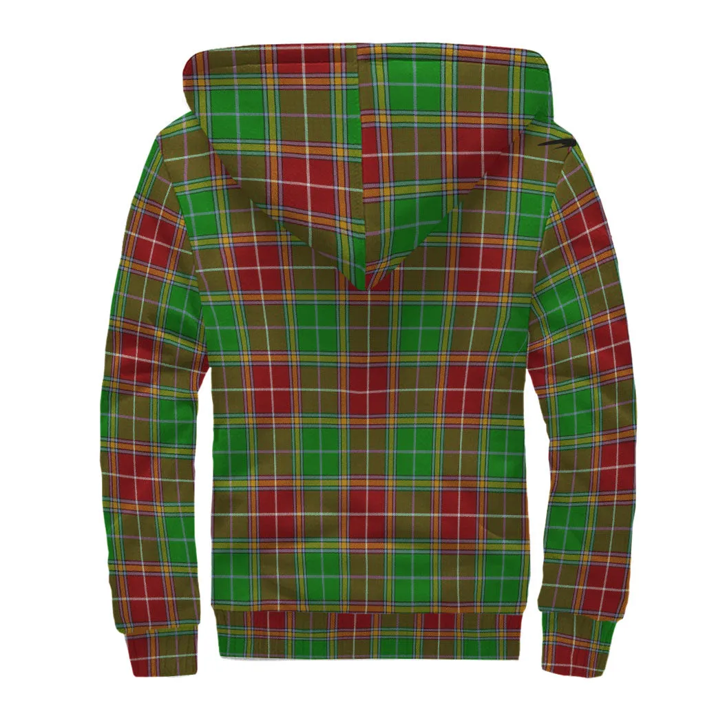 Baxter Modern Tartan Sherpa Hoodie with Family Crest