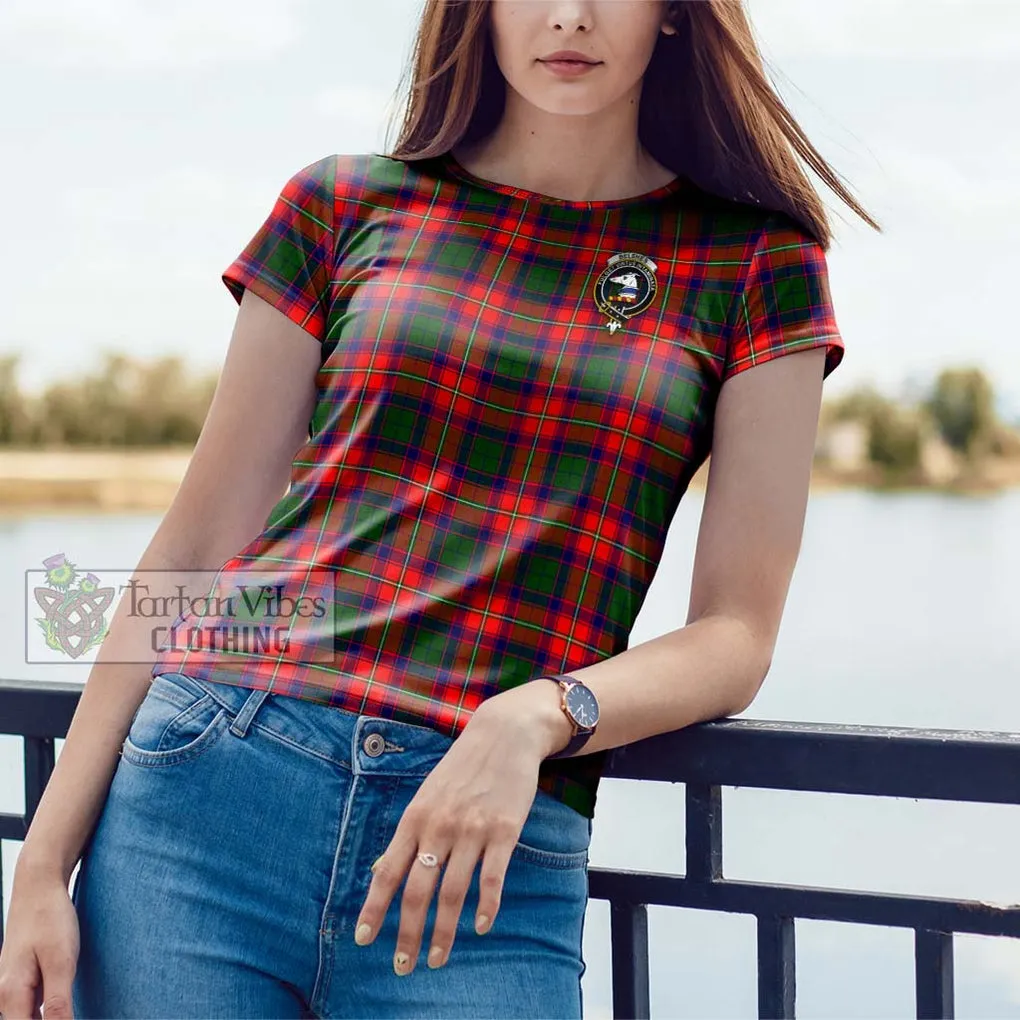 Belshes Tartan Cotton T-Shirt with Family Crest