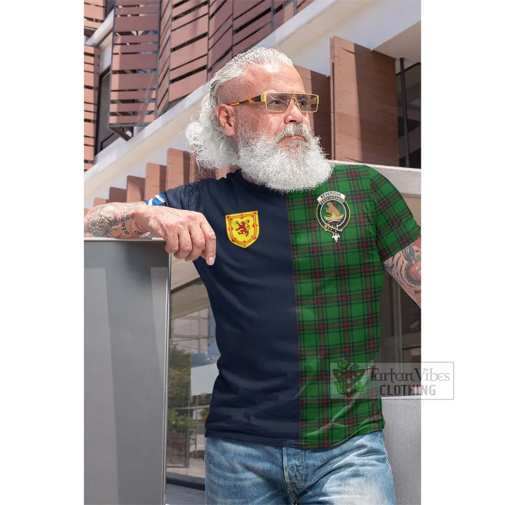 Beveridge Tartan Cotton T-shirt Alba with Scottish Lion Royal Arm Half Style