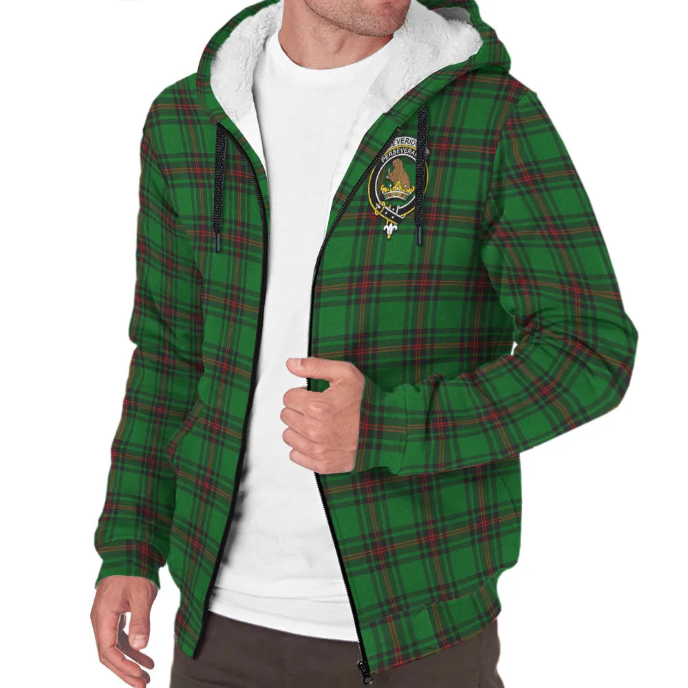 Beveridge Tartan Sherpa Hoodie with Family Crest