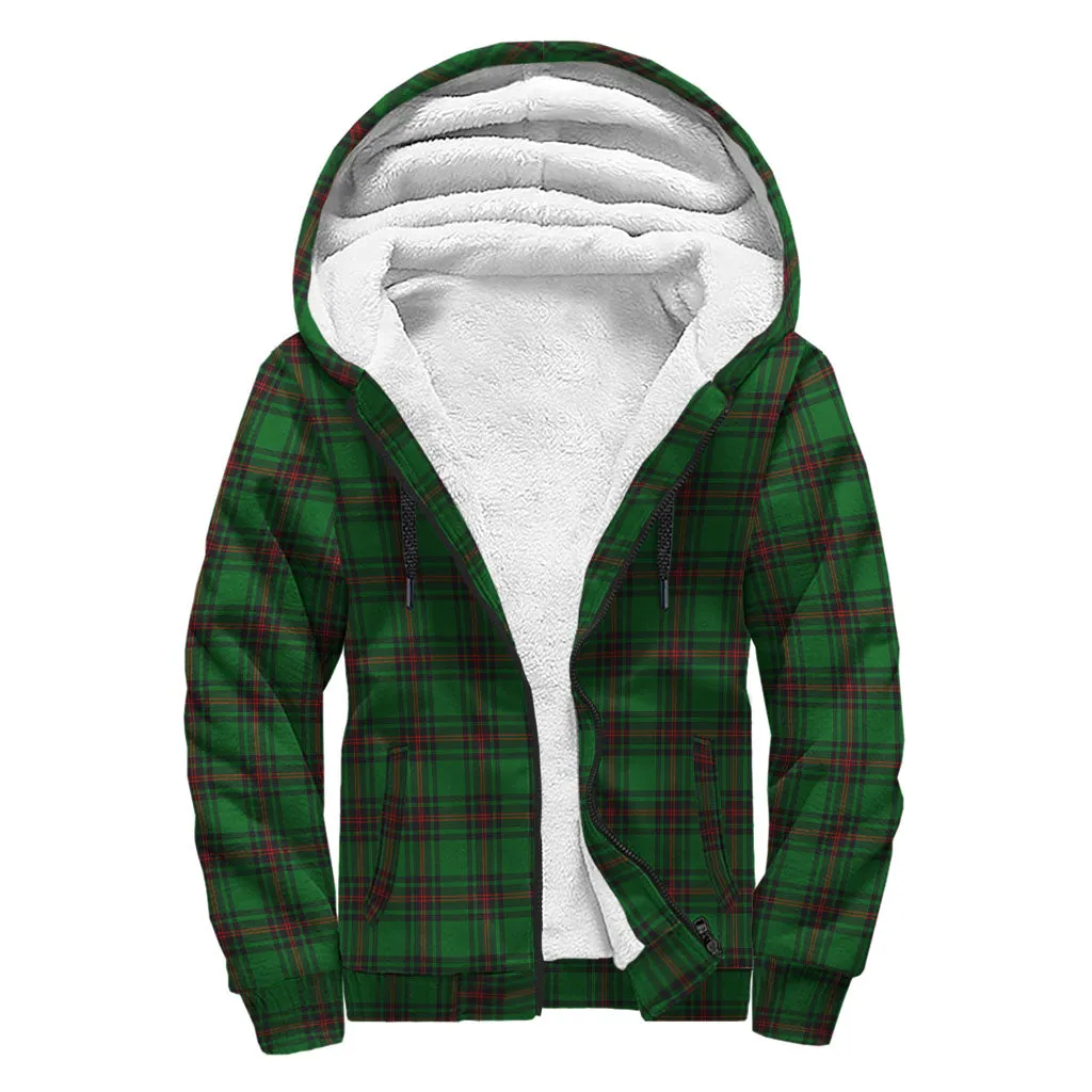 Beveridge Tartan Sherpa Hoodie with Family Crest