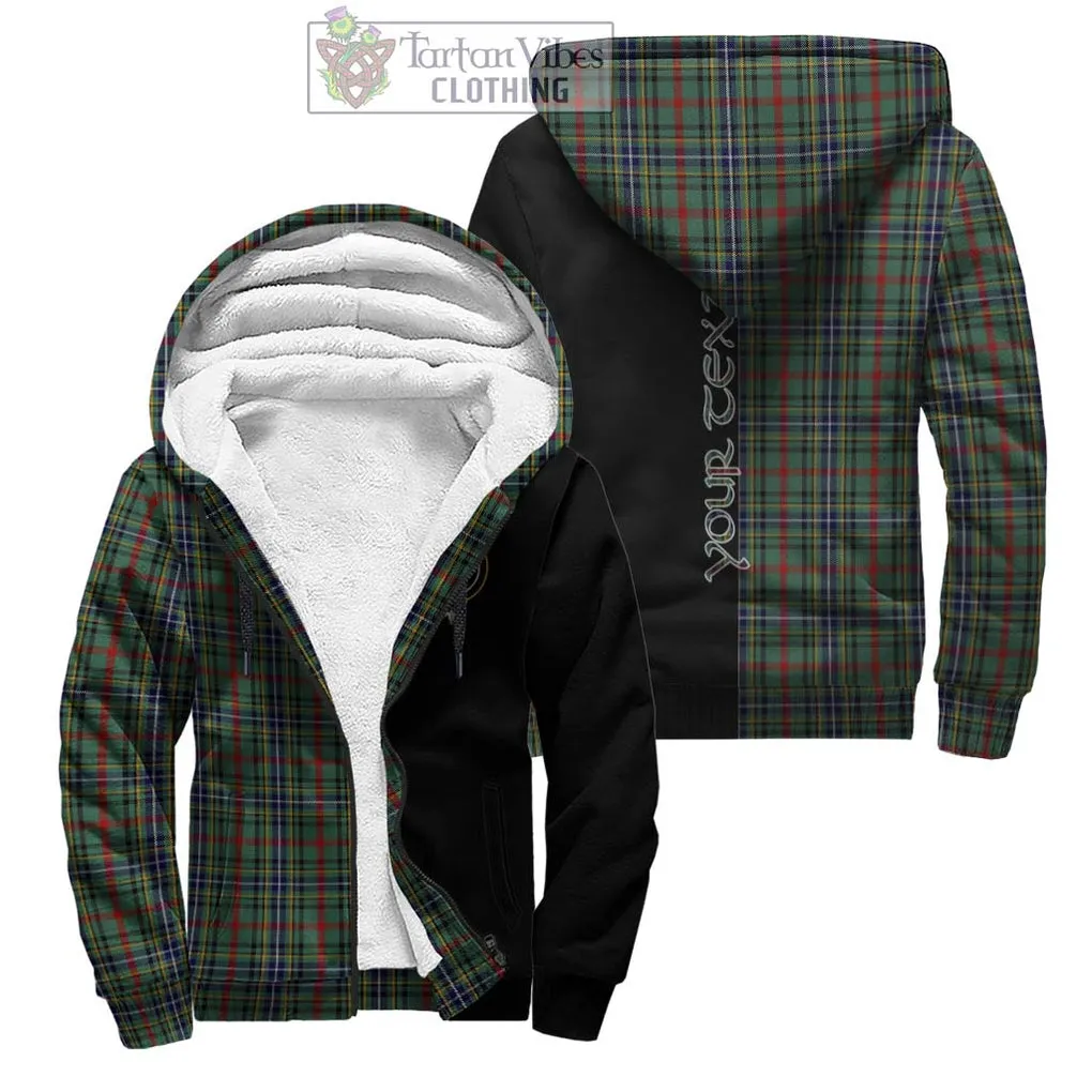 Bisset Tartan Sherpa Hoodie with Family Crest and Half Of Me Style