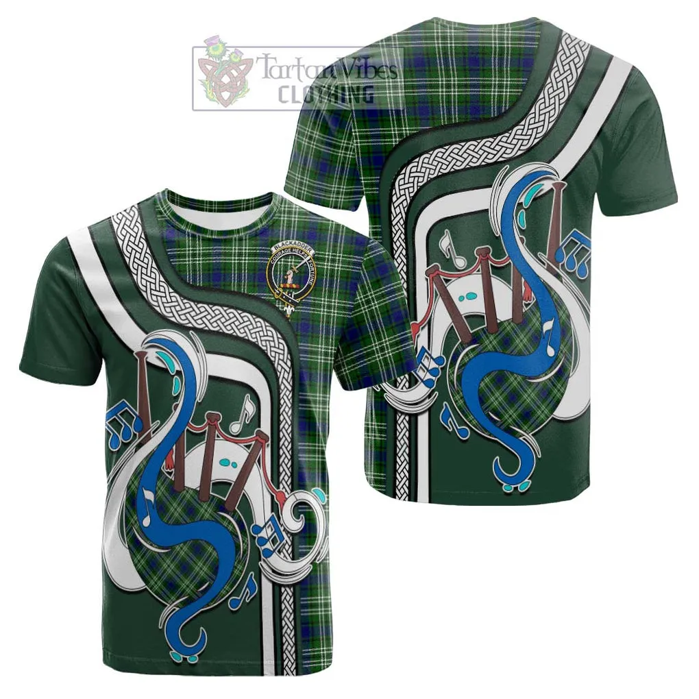 Blackadder Tartan Cotton T-shirt with Epic Bagpipe Style