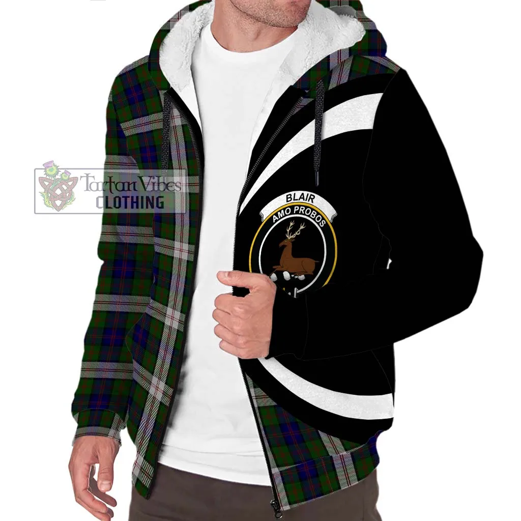 Blair Dress Tartan Sherpa Hoodie with Family Crest Circle Style