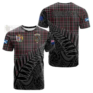 Borthwick Crest Tartan Cotton T-shirt with New Zealand Silver Fern Half Style