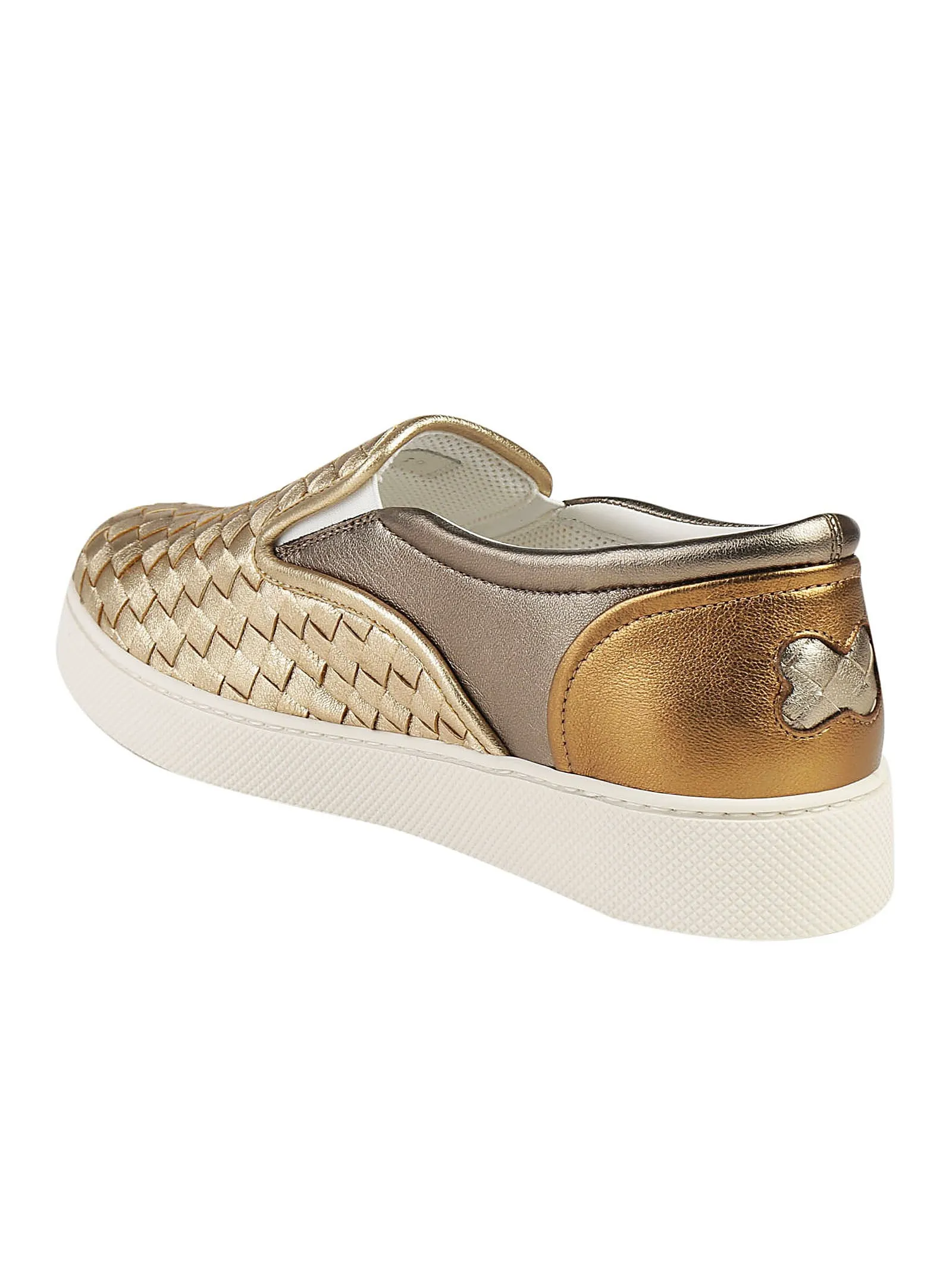 Bottega Veneta Metallic Slip-On Sneakers