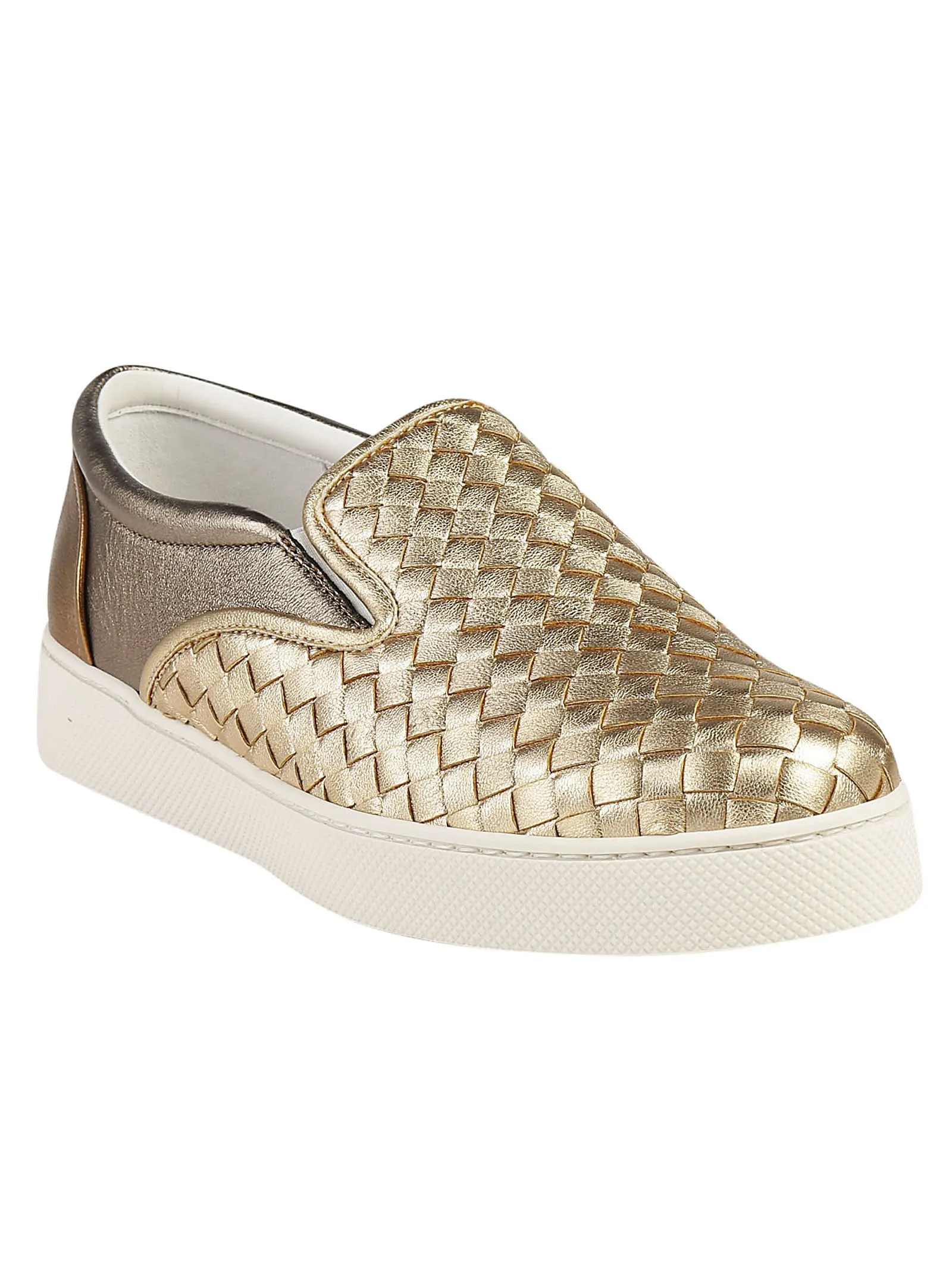 Bottega Veneta Metallic Slip-On Sneakers