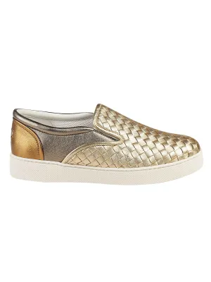 Bottega Veneta Metallic Slip-On Sneakers