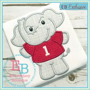 Boy Elephant Mascot Applique