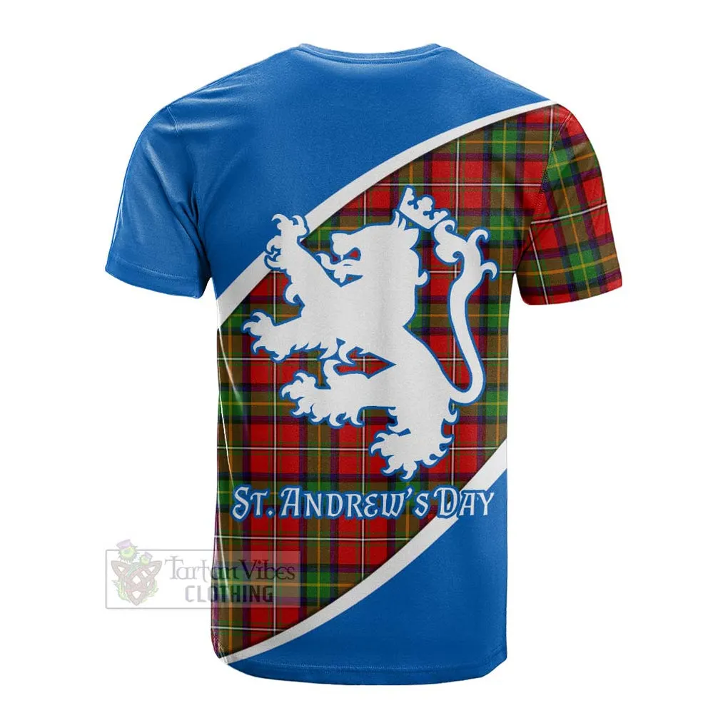 Boyd Family Crest Tartan Cotton T-shirt Celebrate Saint Andrew's Day in Style