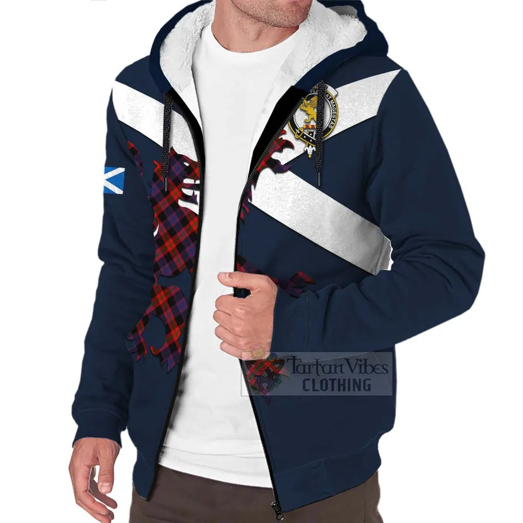 Brown (Broun) Tartan Lion Rampant Sherpa Hoodie  Proudly Display Your Heritage with Alba Gu Brath and Clan Name