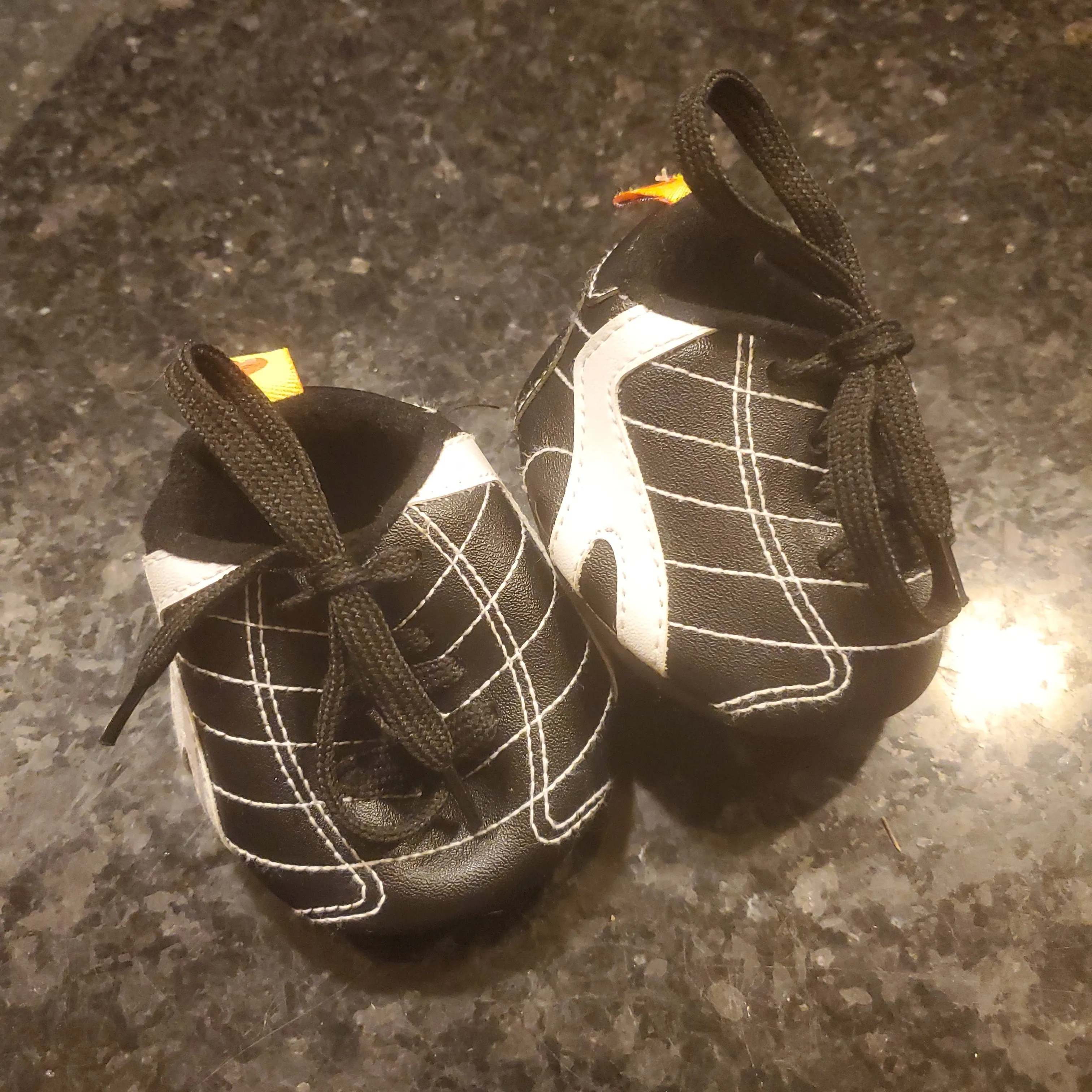 Build A Bear Black and White Sports Cleats