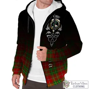 Burnett Tartan Sherpa Hoodie Featuring Alba Gu Brath Family Crest Celtic Inspired