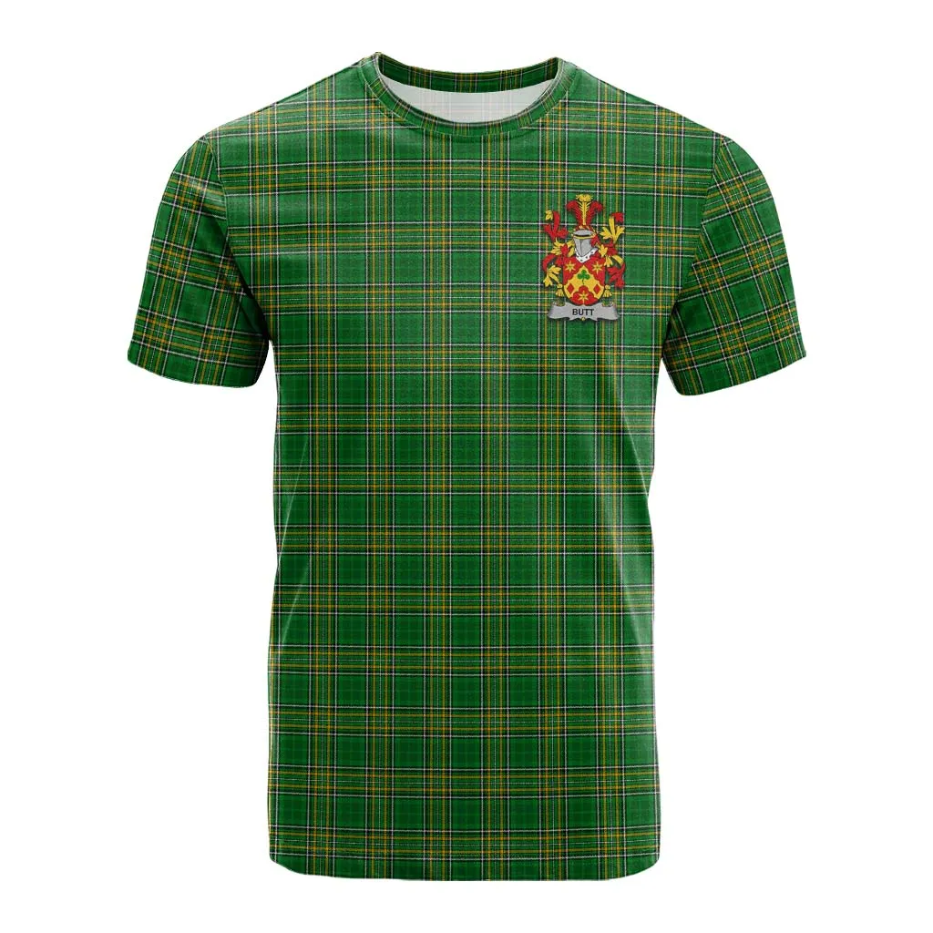 Butt Irish Clan Tartan Cotton T-shirt with Coat of Arms